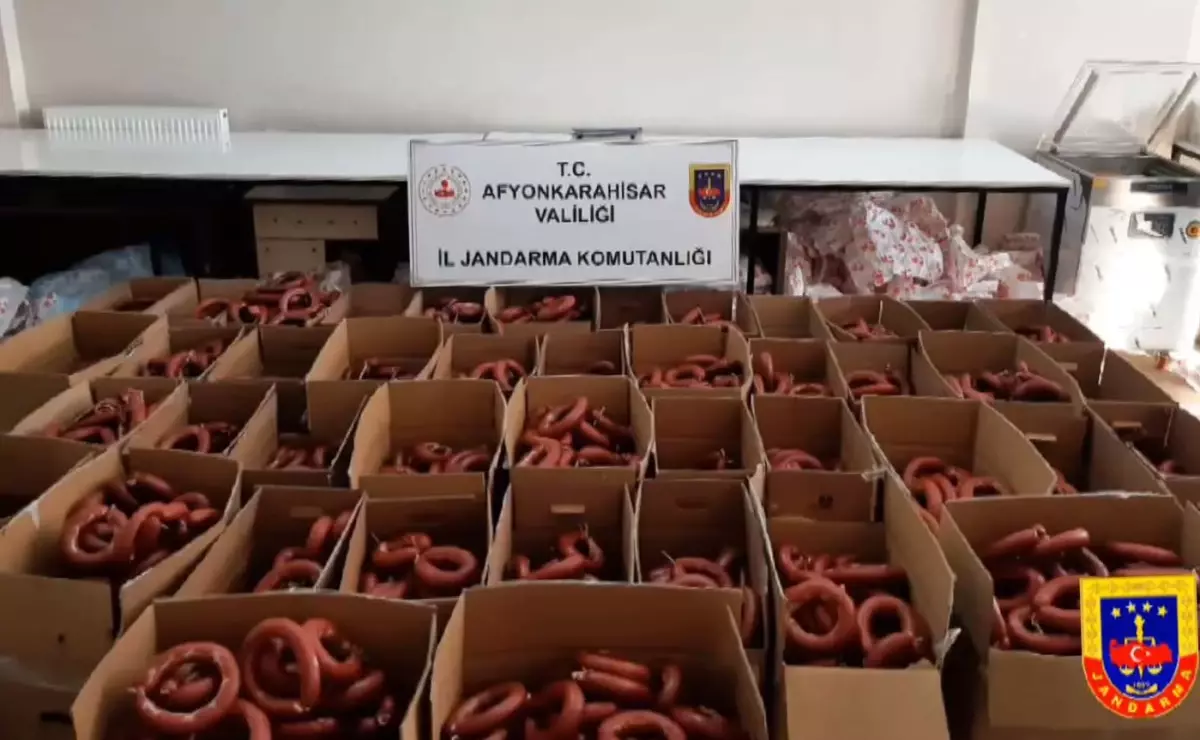 Afyonkarahisar’da Bozulmuş Sucuk Operasyonu: 1089 Kilogram Ele Geçirildi