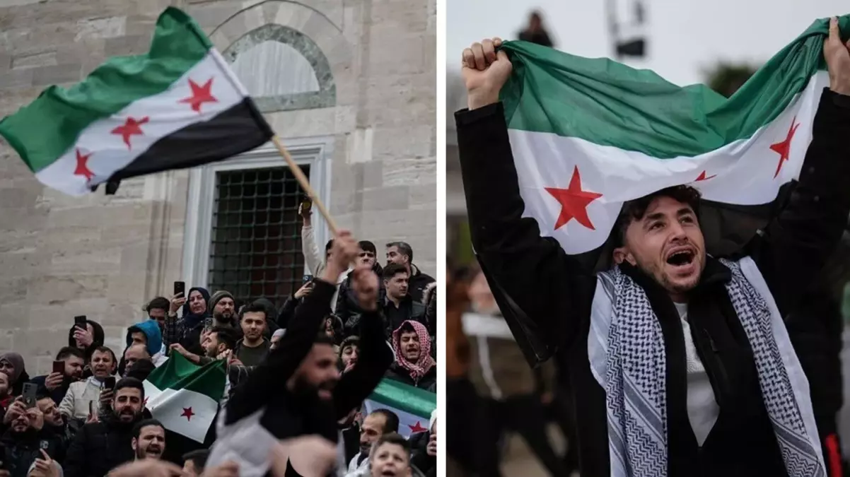 Esad ülkeden kaçtı, Türkiye’deki Suriyeliler meydanlarda kutlama yaptı