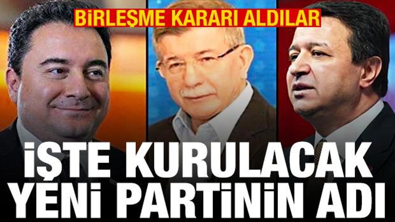 Gelecek, Saadet ve DEVA’dan birleşme kararı: Kurulacak yeni partinin adı belli oldu