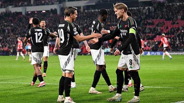 Arsenal’den PSV Eindhoven’a deplasmanında 7 gol