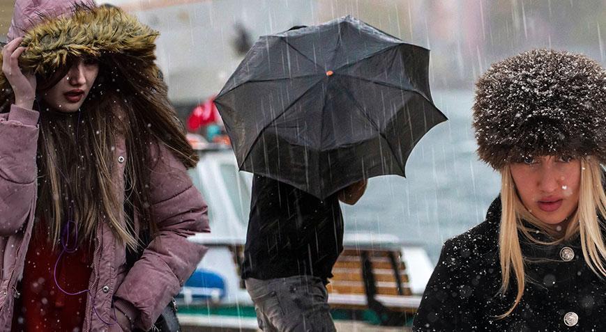 Meteoroloji’den yeni uyarı! Kar ve kuvvetli sağanak geliyor: Yarına dikkat
