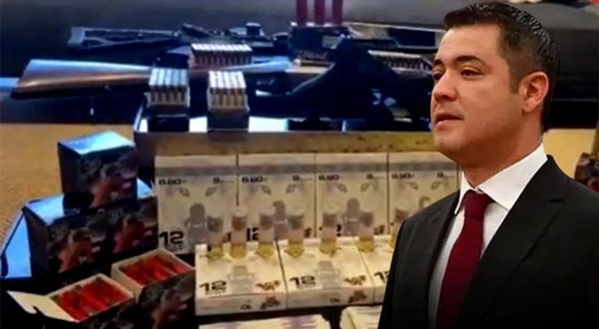 Murat Ongun’un evinde çıkan paralar ve av tüfekleri dikkat çekti