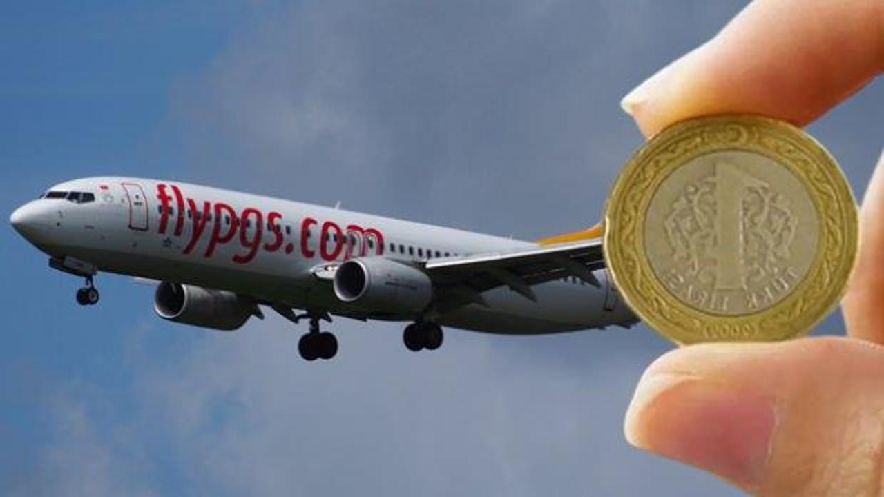 Pegasus uçak biletlerini 1 TL yaptı