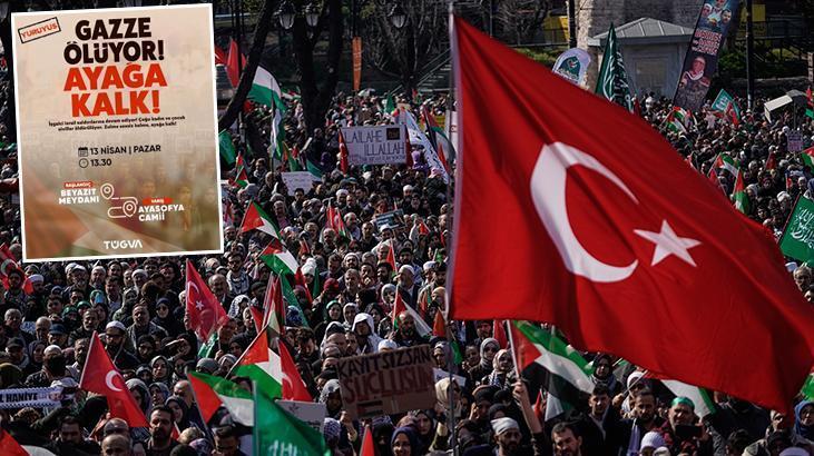 Binlerce kişi İstanbul’da Gazze Ölüyor! Ayağa Kalk! yürüyüşü yaptı