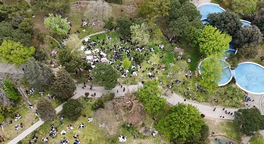 İstanbul’da deprem sonrası vatandaşlar parklara akın etti