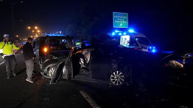 Beykoz'da 5 araç birbirine girdi! Kazada 7 kişi yaralandı