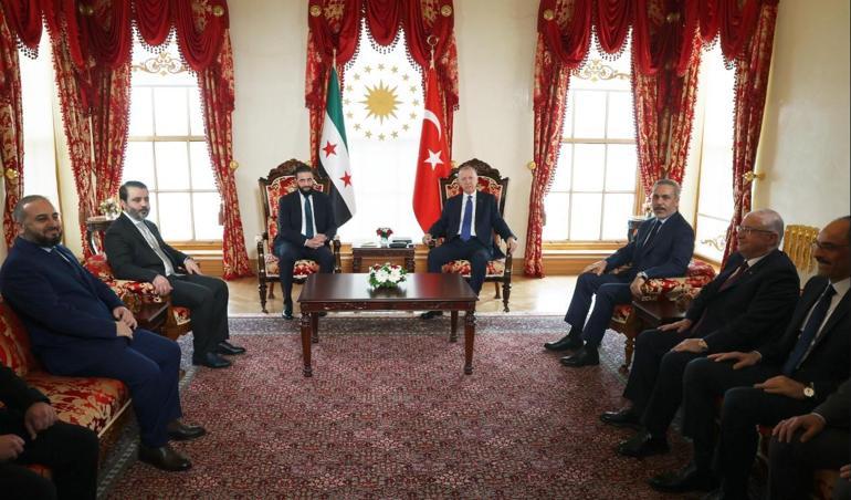 Son dakika: Cumhurbaşkanı Erdoğan, Şara ile bir araya geldi