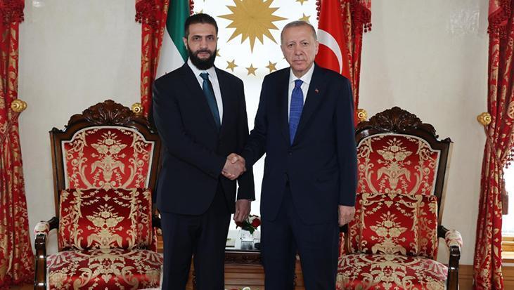 Cumhurbaşkanı Erdoğan, Şara ile bir araya geldi