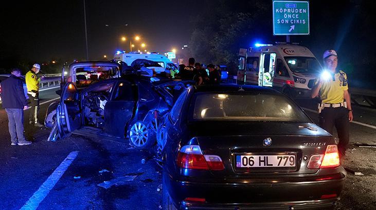 Beykoz’da 5 araç birbirine girdi! Kazada 7 kişi yaralandı