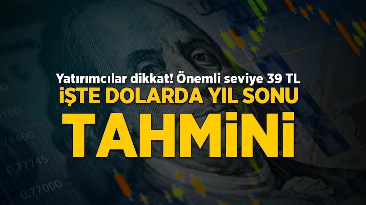 Yatırımcılar dikkat! Kritik eşik 39 TL: İşte dolarda yıl sonu tahmini