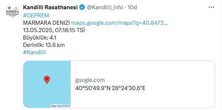 Son dakika: İstanbul'da 3.8 büyüklüğünde deprem