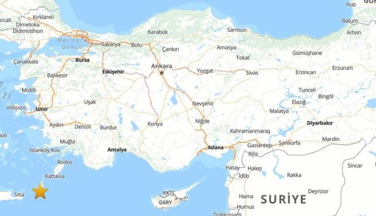 SON DAKİKA! Muğla açıklarında 6 büyüklüğünde deprem