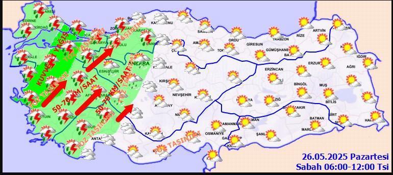 Son dakika! Meteoroloji yeni hava durumu raporu: Sağanak yağmur, rüzgar, toz taşınımı...