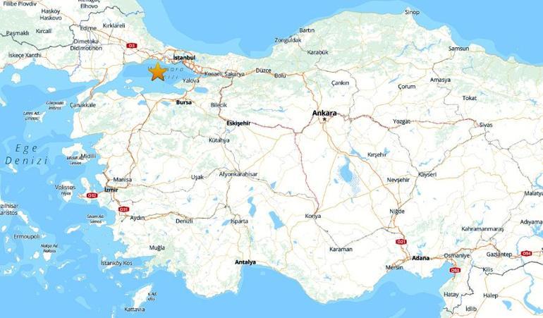 SON DAKİKA! İstanbul'da korkutan deprem! AFAD depremin büyüklüğünü 4.0 olarak açıkladı