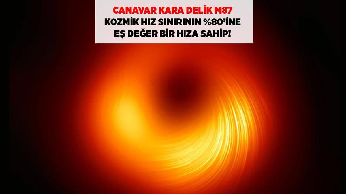 Canavar Kara Delik M87, kozmik hız sınırının üzerinde!