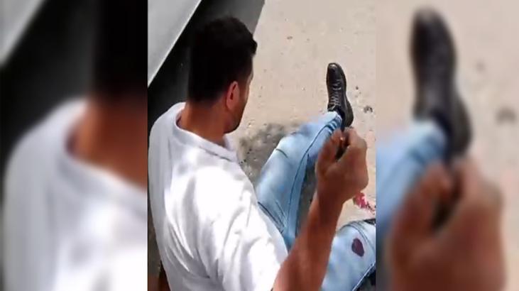 Malatya’da bir kadın kendisini rahatsız eden kişiyi ayaklarından vurup kayda aldı