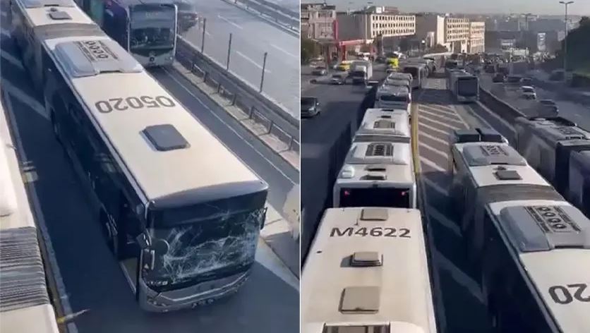 Sefaköy’de metrobüs kazası!