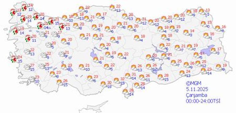 Meteoroloji'den sağanak yağış uyarısı! İstanbul dahil 32 il için alarm verildi! İşte yağışlı havanın geleceği tarih
