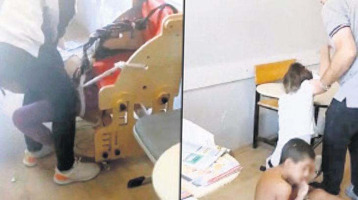 Bunu yapan eğitimci! Otizmli çocukları derste iple bağladılar