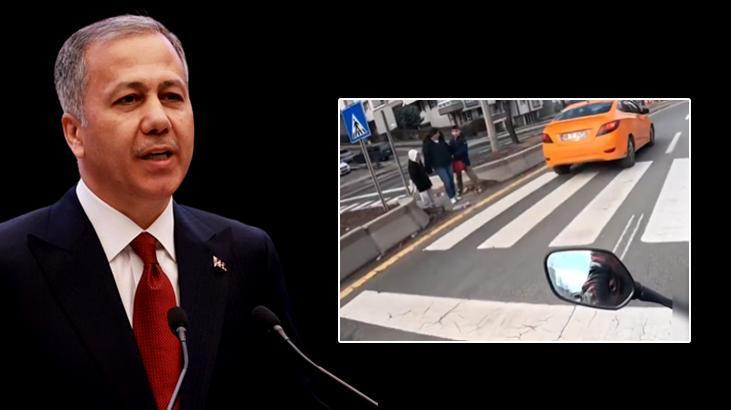 Ankara’da yayaya yol vermeyen 2 taksi sürücüsüne idari işlem uygulandı