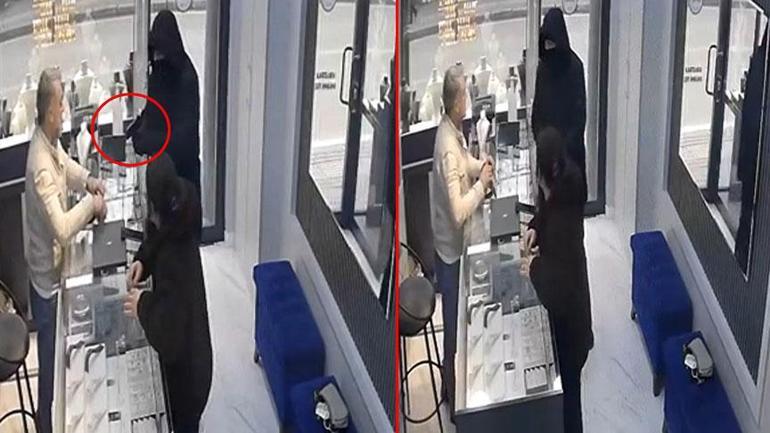 Silahla soymaya geldiği kuyumcu azarlayınca kaçtı
