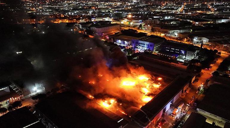 Bursa Nilüfer'de fabrikada yangın çıktı