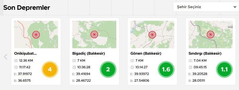 Kahramanmaraş'ta 4 büyüklüğünde deprem