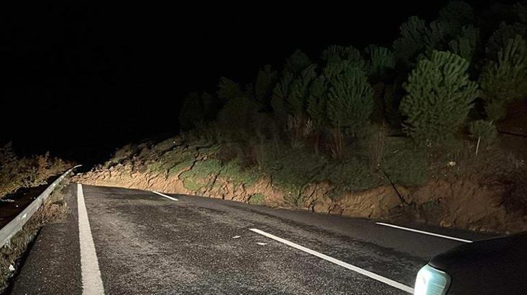 İstanbul-İzmir Otoyolu'nda toprak kayması! Yol ulaşıma kapatıldı