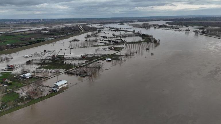 Edirne’de taşkın tehlikesi: Tunca’da kırmızı, Meriç’te turuncu alarm