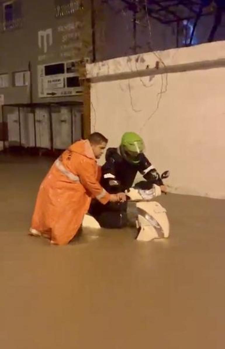 Osmaniye’de sağanak ve fırtına; ekipler mahsur kalanları sırtında taşıdı