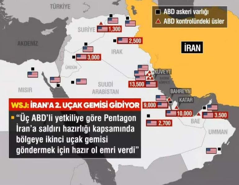 ABD basınından flaş iddia! Orta Doğu'ya savaş takviyesi mi? Washington düğmeye bastı