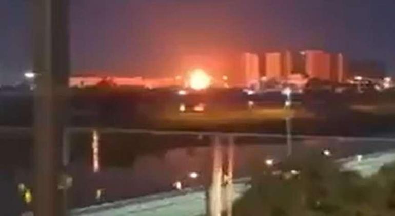 İran'dan Irak'taki ABD Büyükelçiliği'ne saldırı! Patlama anı ortaya çıktı