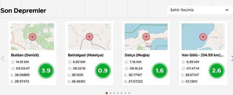Son dakika... Denizli'de 3.9 büyüklüğünde deprem