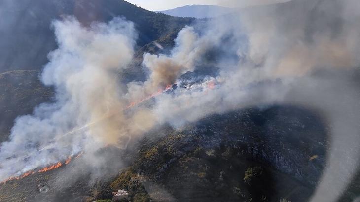 Muğla Marmaris’te orman yangını çıktı