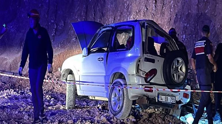Bolu'da feci kaza! Kontrolden çıkan cip, şarampole yuvarlandı