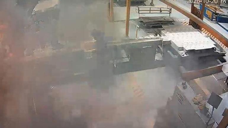 Alüminyum fabrikasındaki patlamanın görüntüleri ortaya çıktı